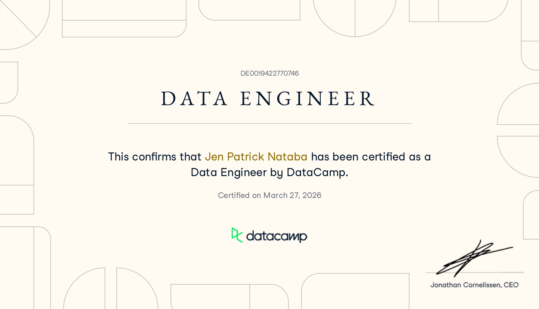 Certified Data Engineer